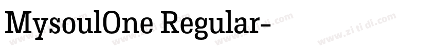 MysoulOne Regular字体转换